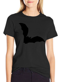 Bat Silhouette Graphic Tee - Mens Black T-Shirt