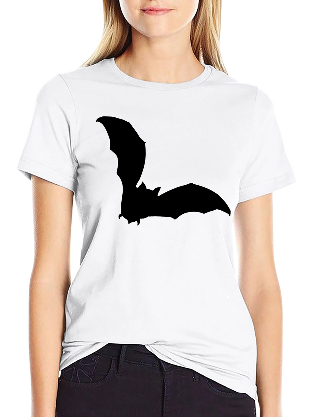 Bat Silhouette Graphic Tee - Mens Black T-Shirt