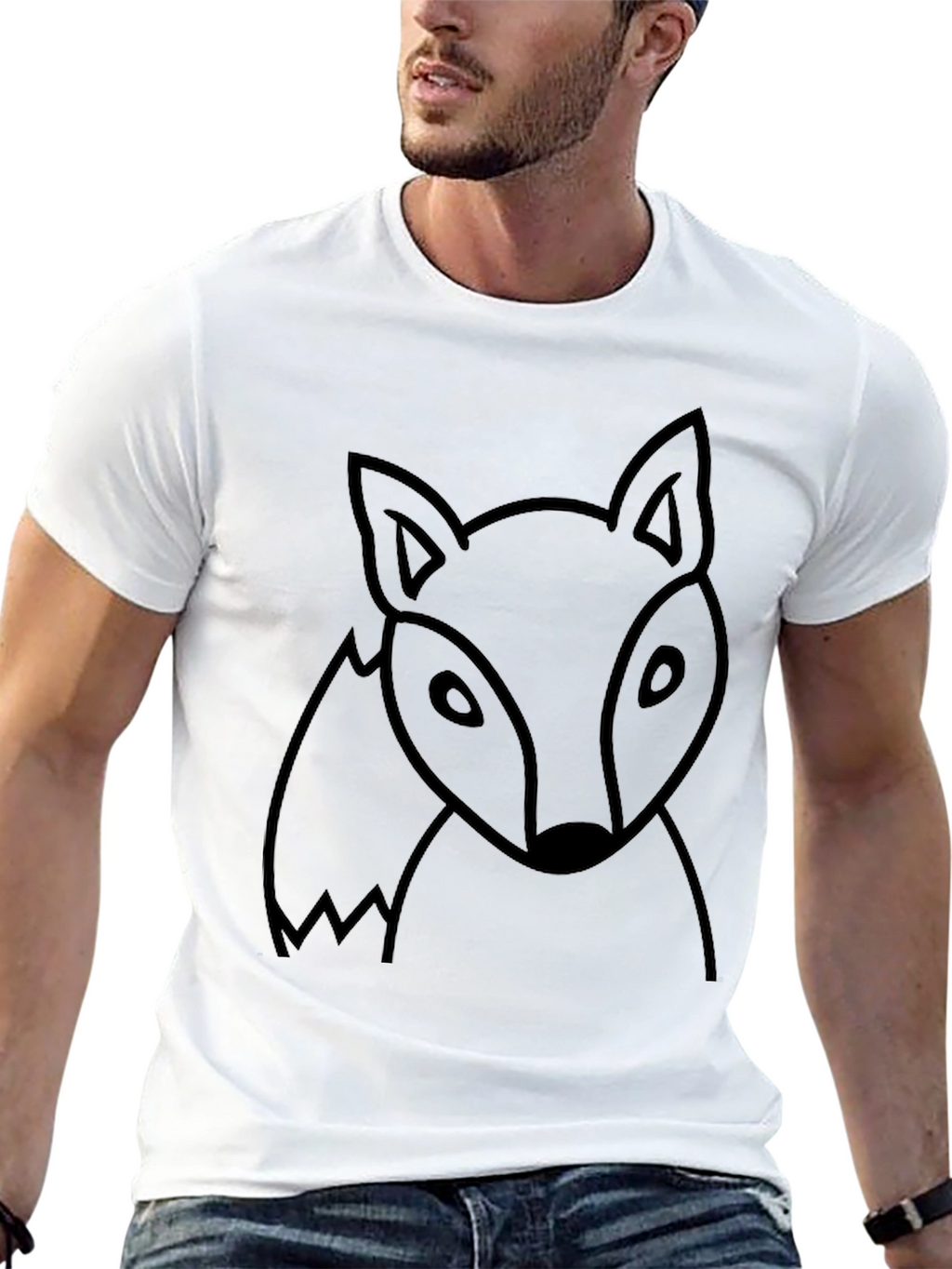 Mens Black Fox Graphic T-Shirt