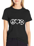 Peace Love Soccer T-Shirt - Stylish & Comfy
