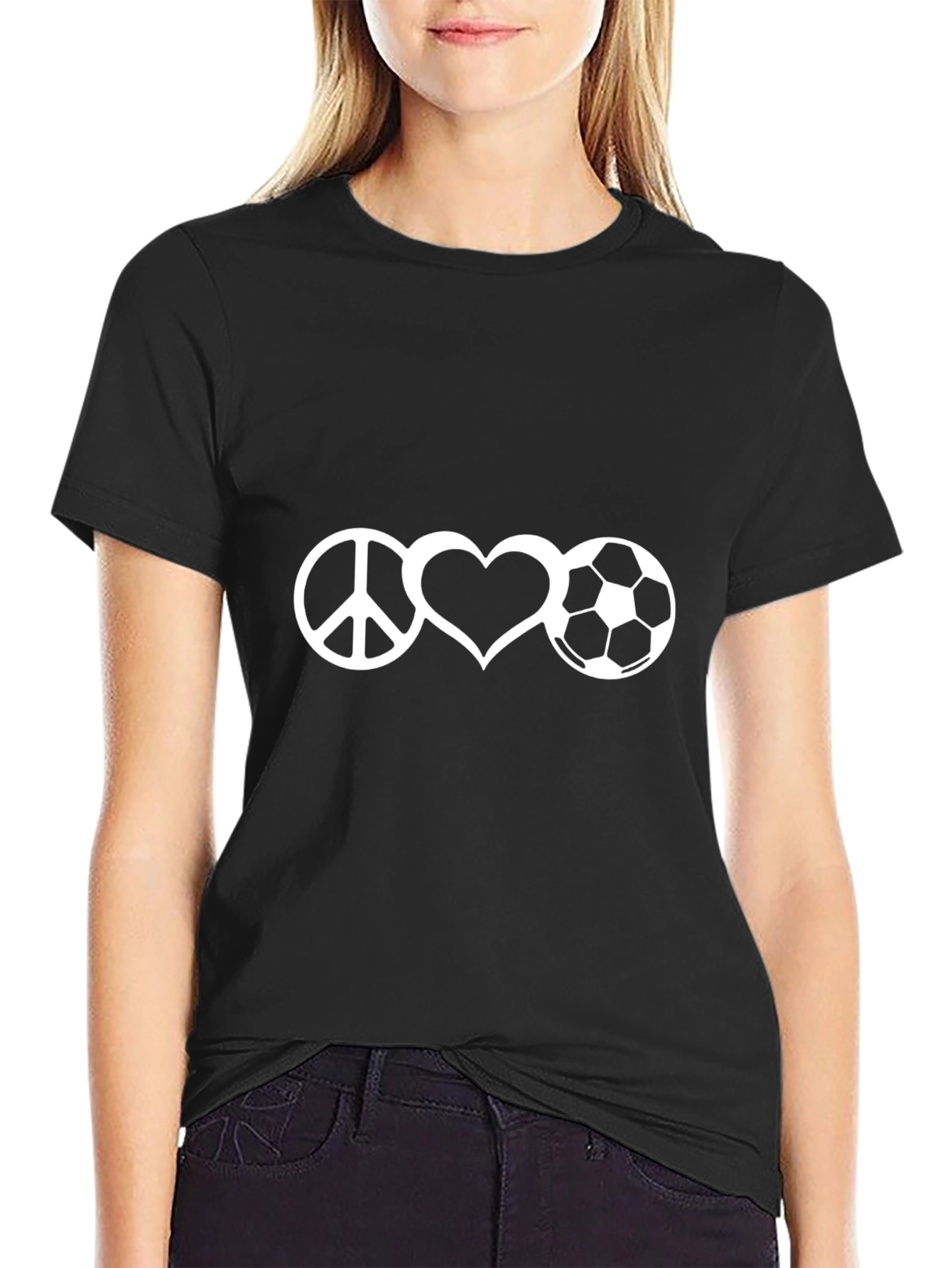 Peace Love Soccer T-Shirt - Stylish & Comfy