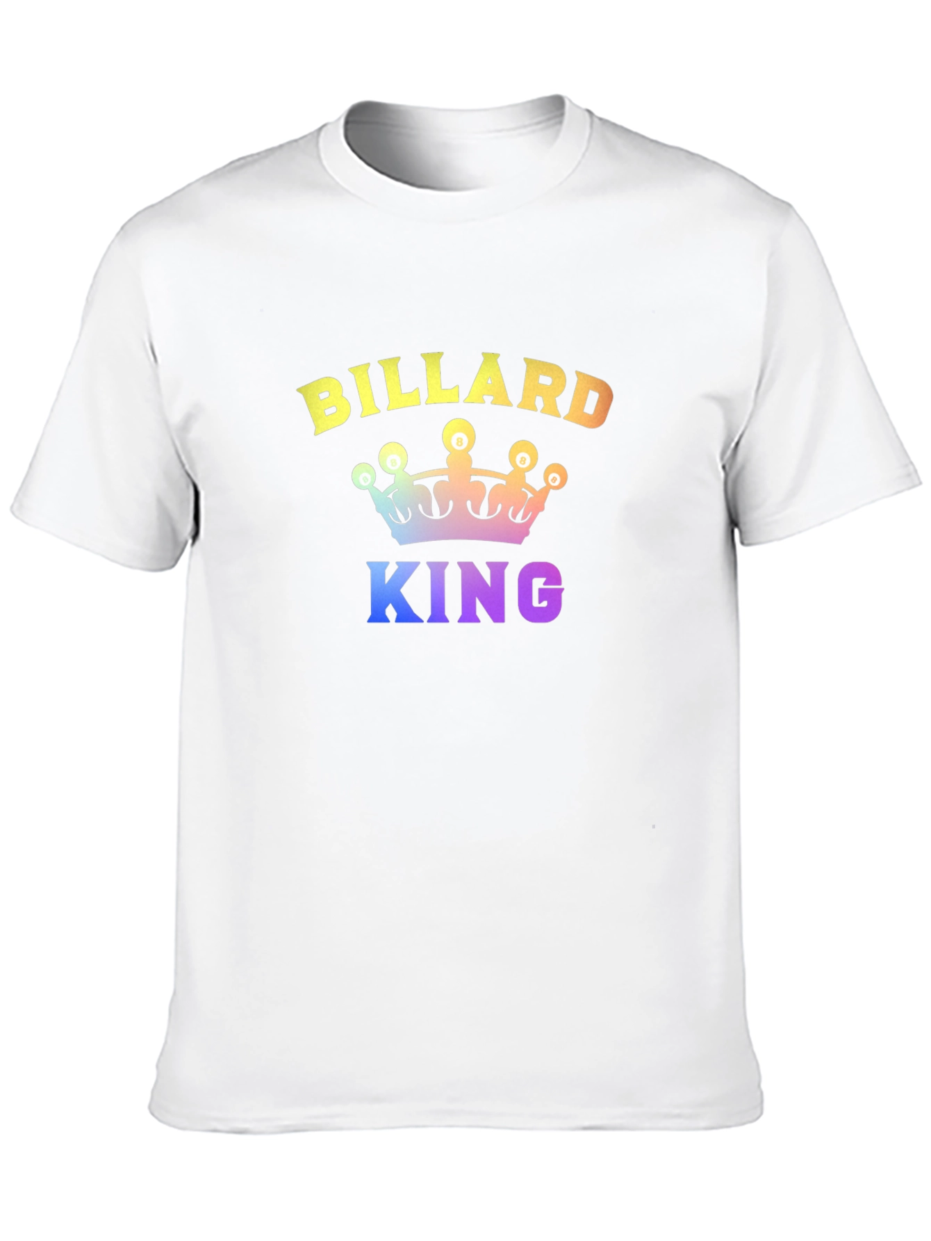 Billiard King Graphic T-Shirt - Rainbow Print