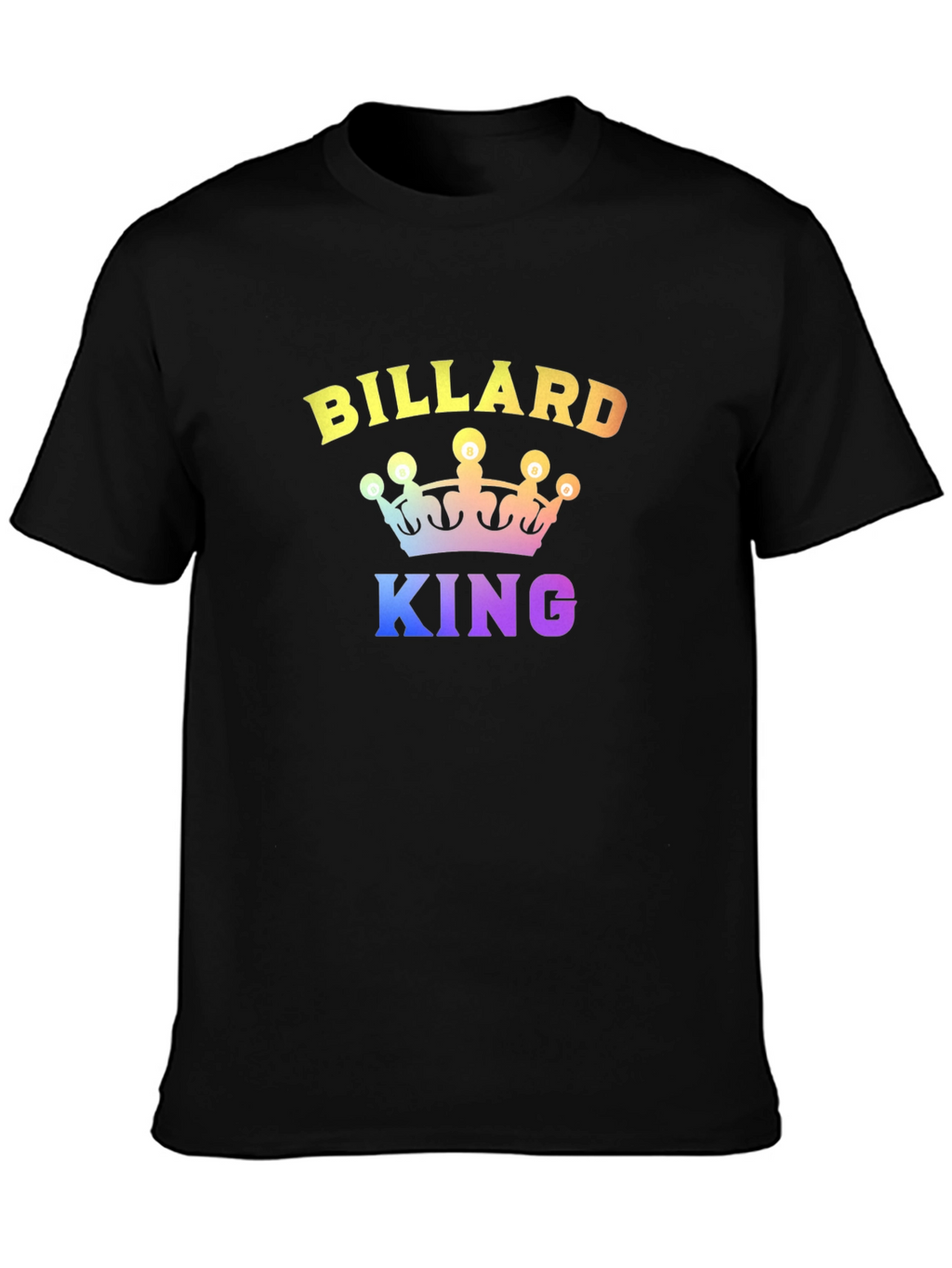 Billiard King Graphic T-Shirt - Rainbow Print