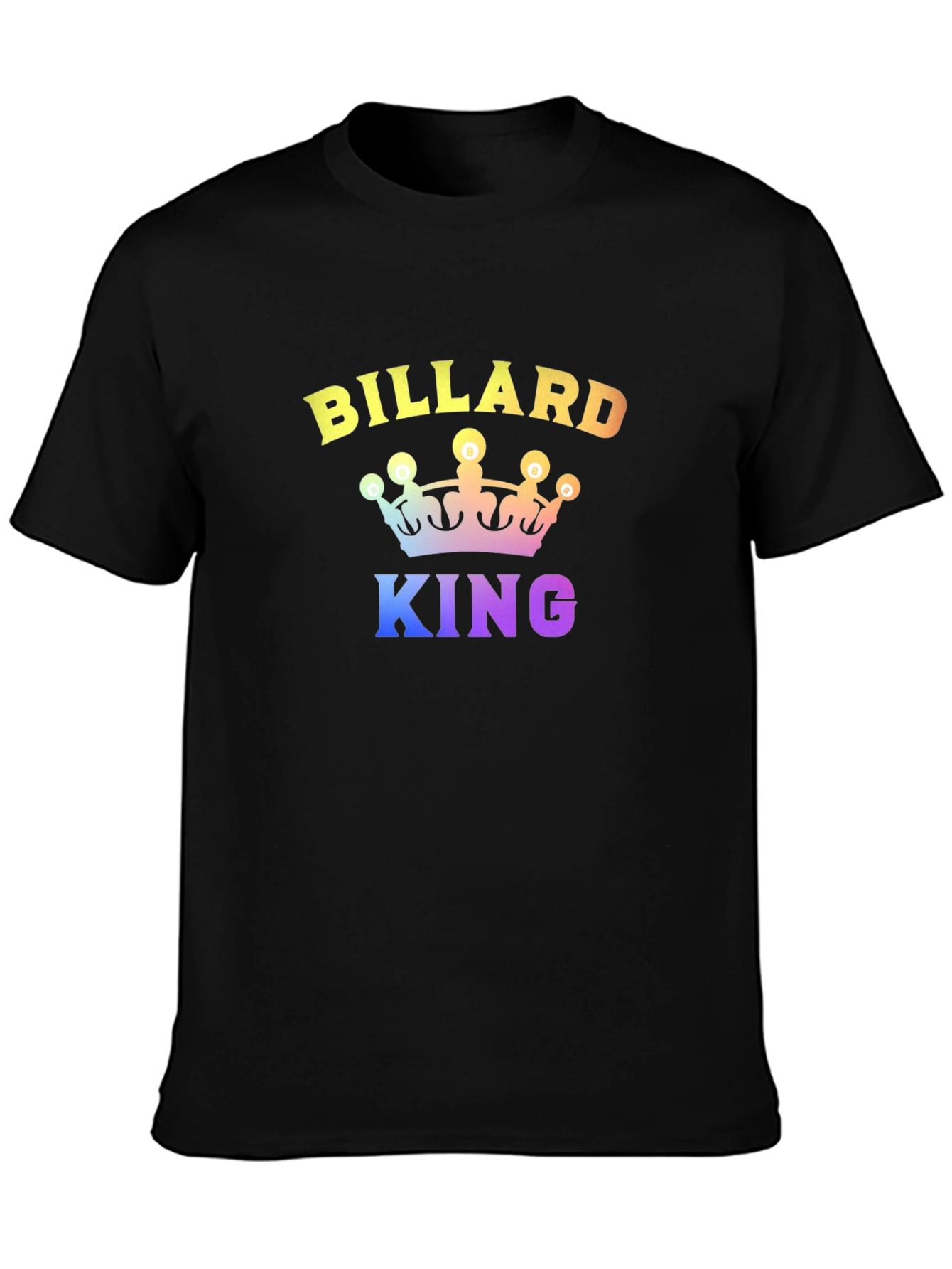 Billiard King Graphic T-Shirt - Rainbow Print