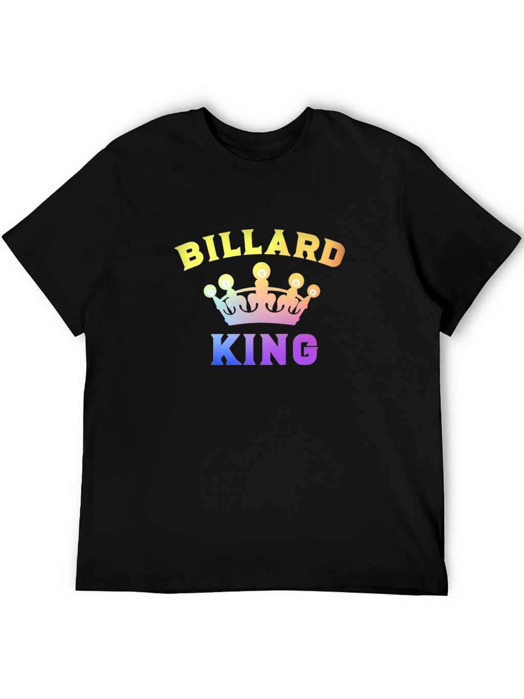 Billiard King Graphic T-Shirt - Rainbow Print