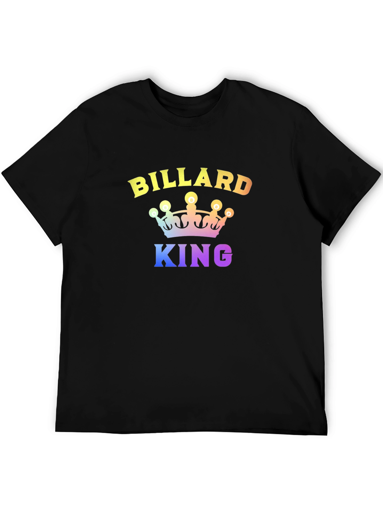 Billiard King Graphic T-Shirt - Rainbow Print