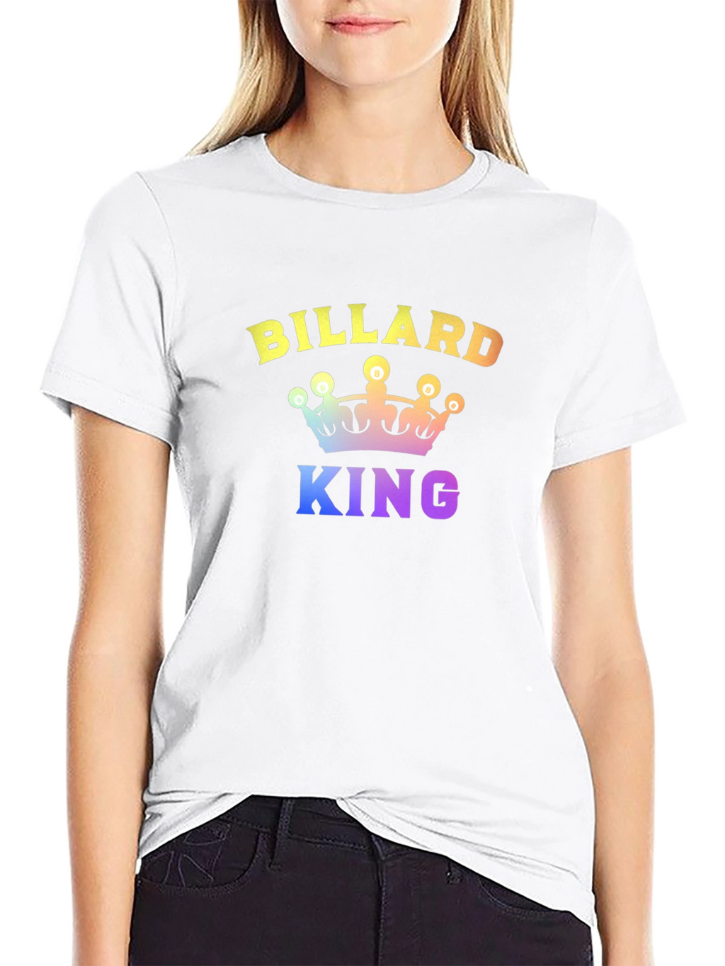 Billiard King Graphic T-Shirt - Rainbow Print