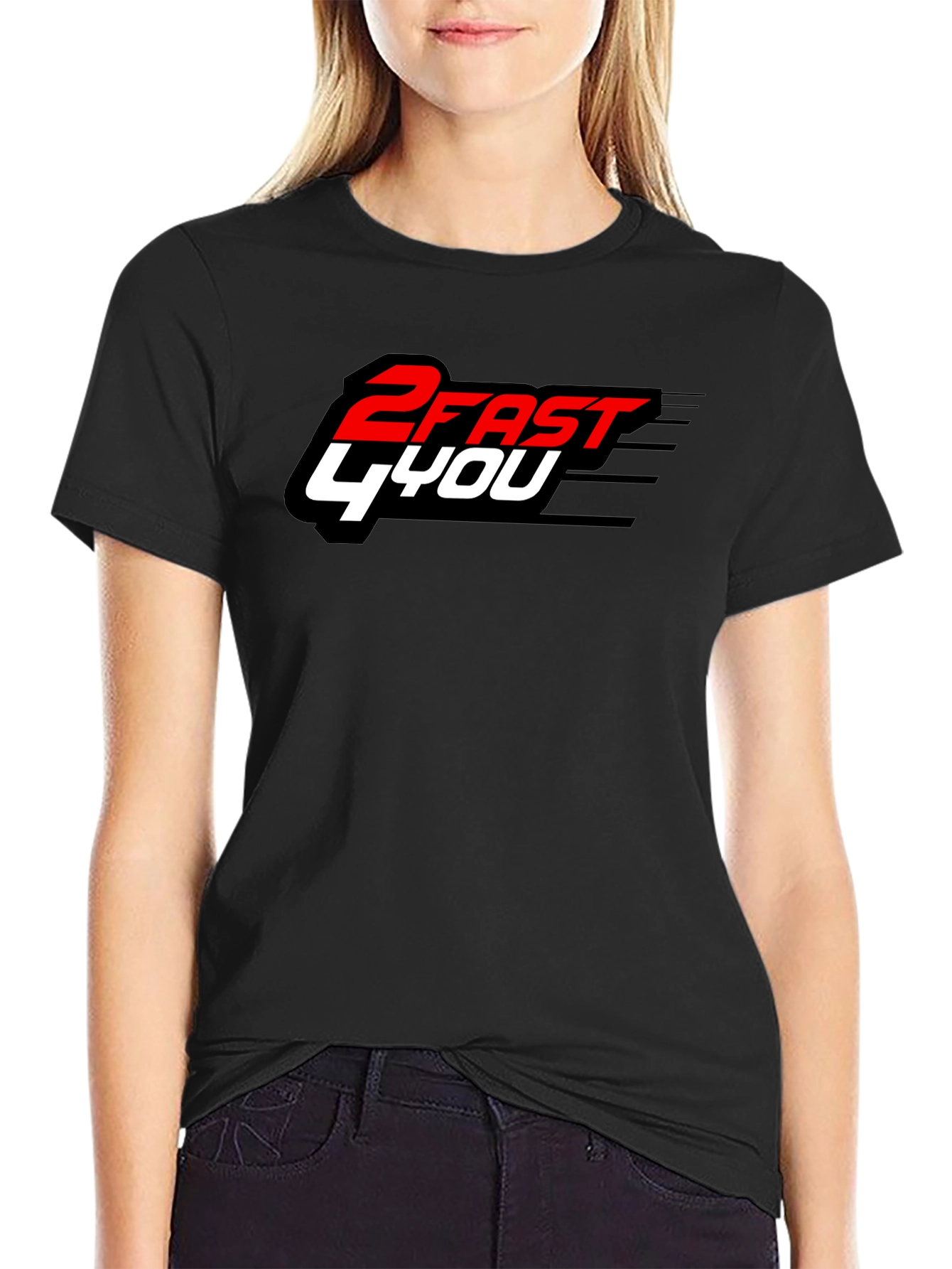 2 Fast 4 You Graphic T-Shirt - Black