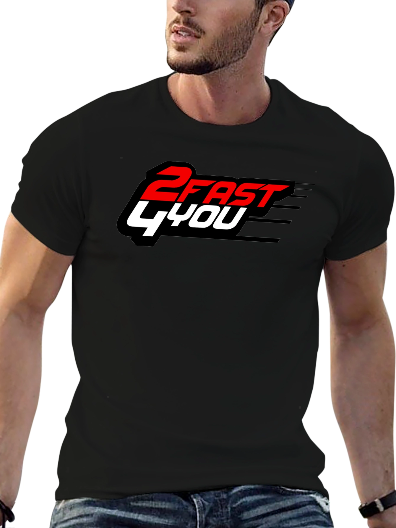 2 Fast 4 You Graphic T-Shirt - Black