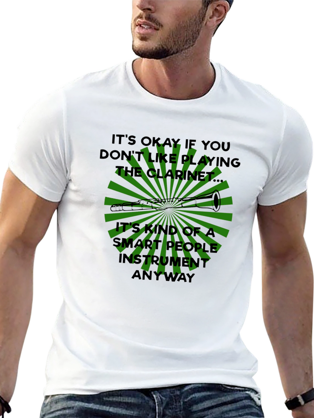 Funny Clarinet Player T-Shirt - Smart People Instrument