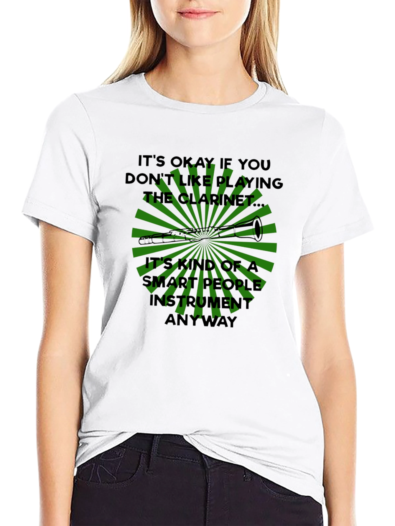 Funny Clarinet Player T-Shirt - Smart People Instrument