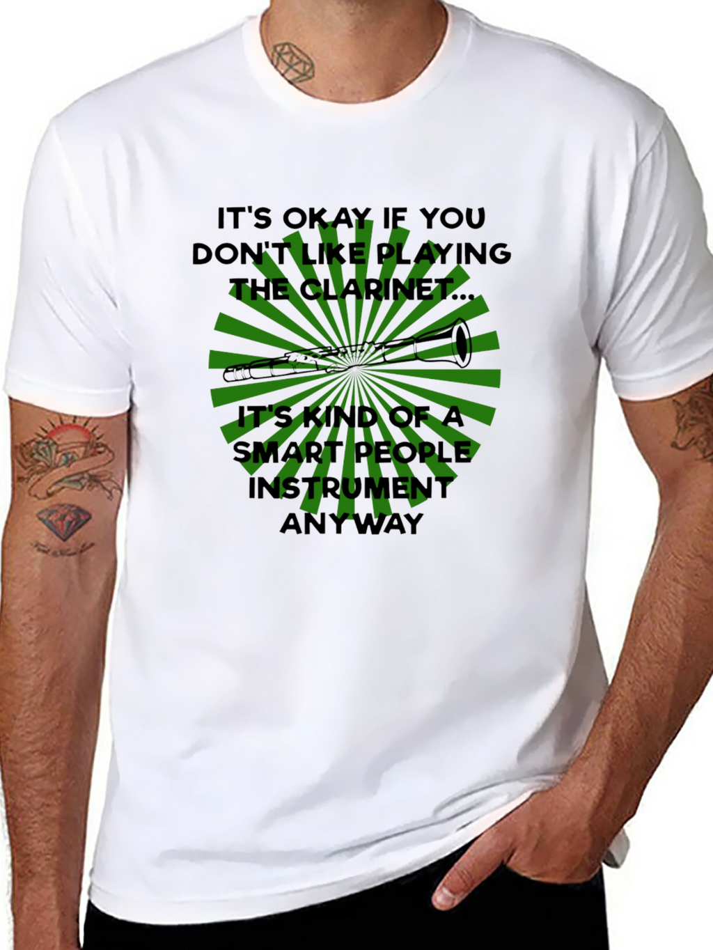 Funny Clarinet Player T-Shirt - Smart People Instrument