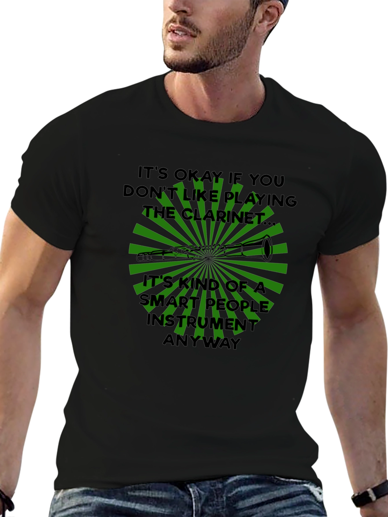 Funny Clarinet Player T-Shirt - Smart People Instrument