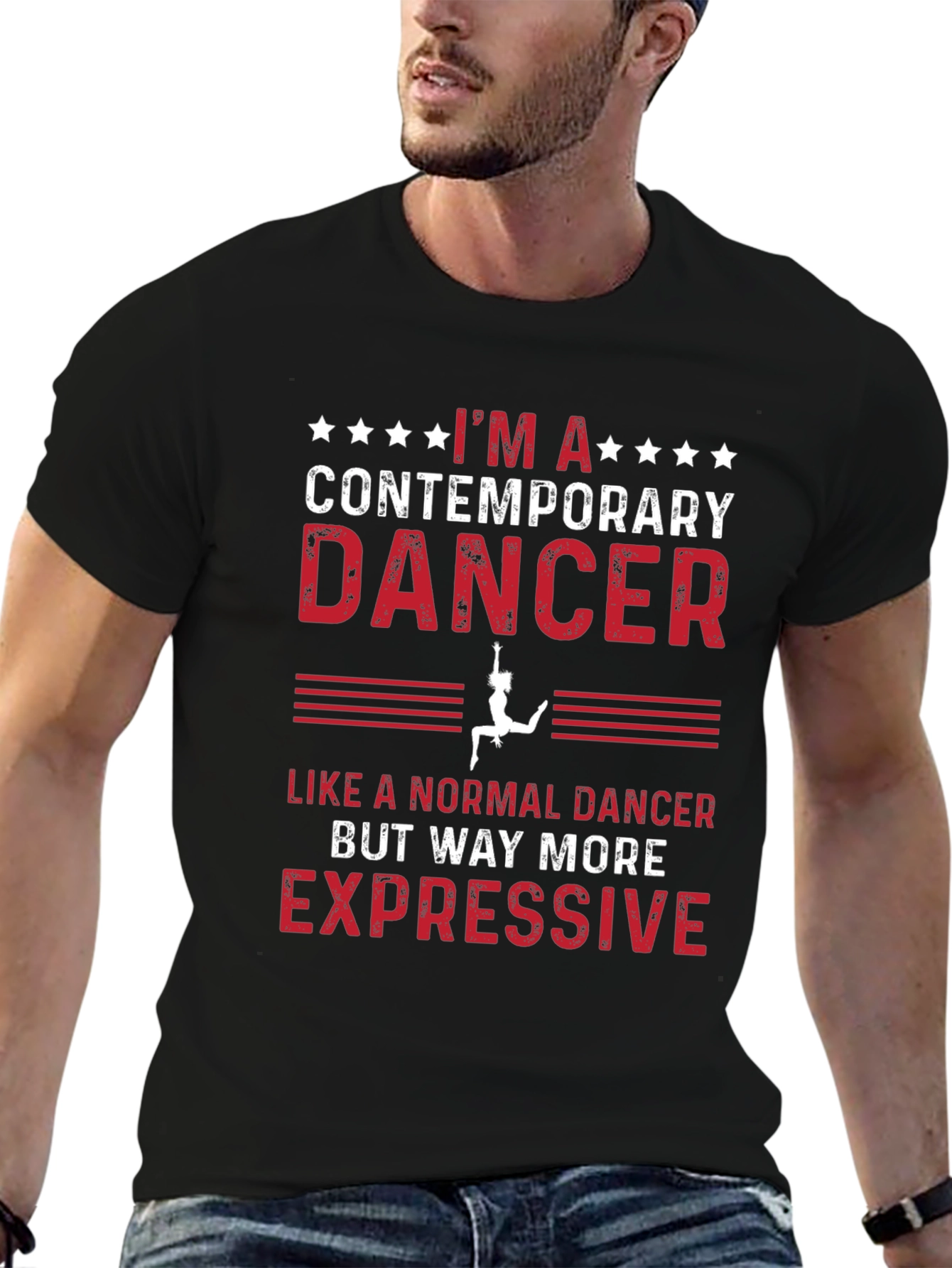 Contemporary Dancer Graphic T-Shirt - Expressive Style