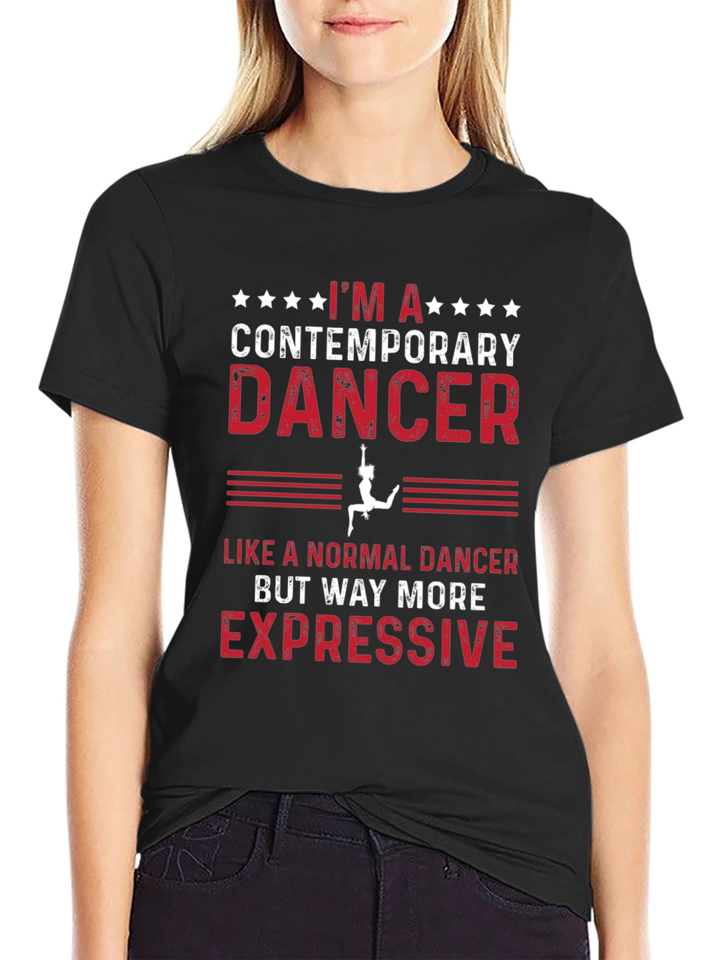 Contemporary Dancer Graphic T-Shirt - Expressive Style