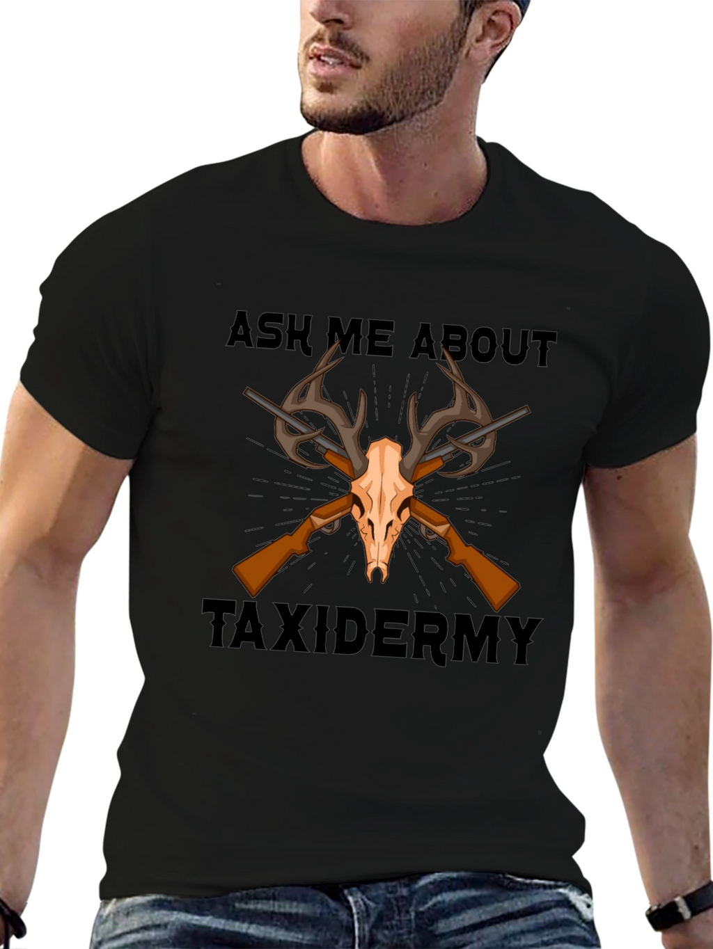 Taxidermy Skull and Rifle T-Shirt