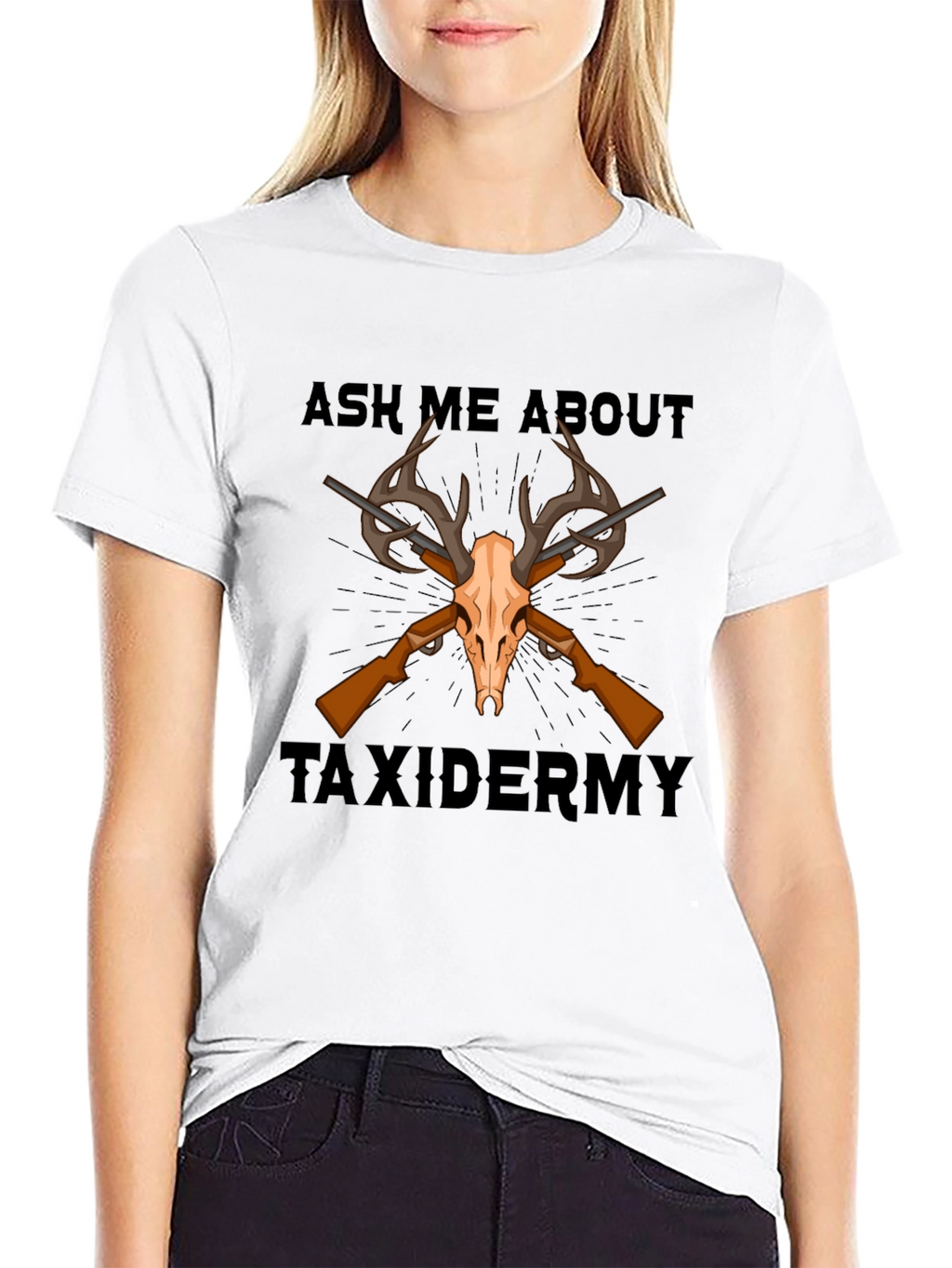 Taxidermy Skull and Rifle T-Shirt