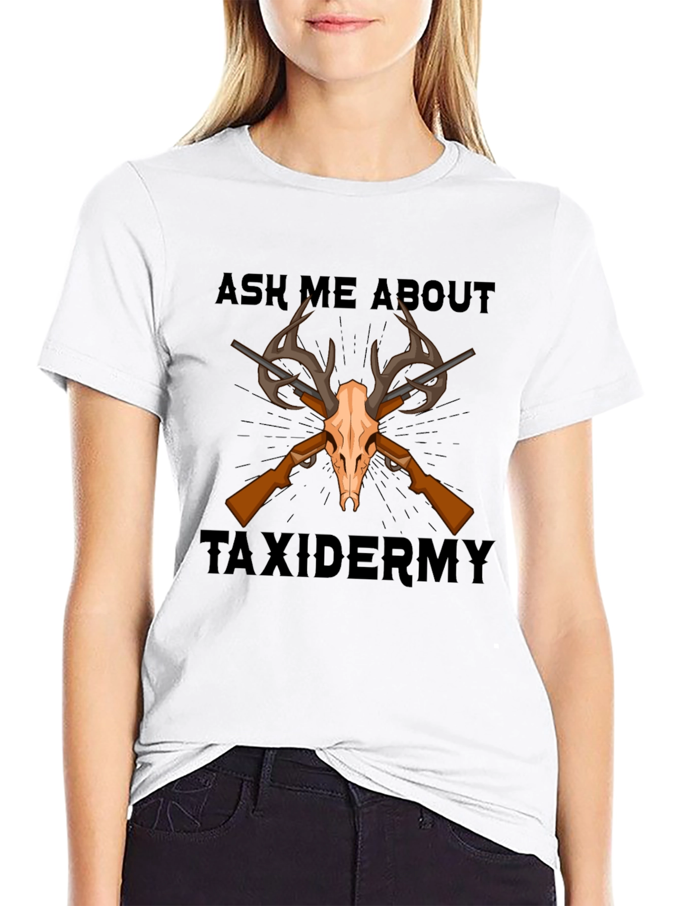 Taxidermy Skull and Rifle T-Shirt