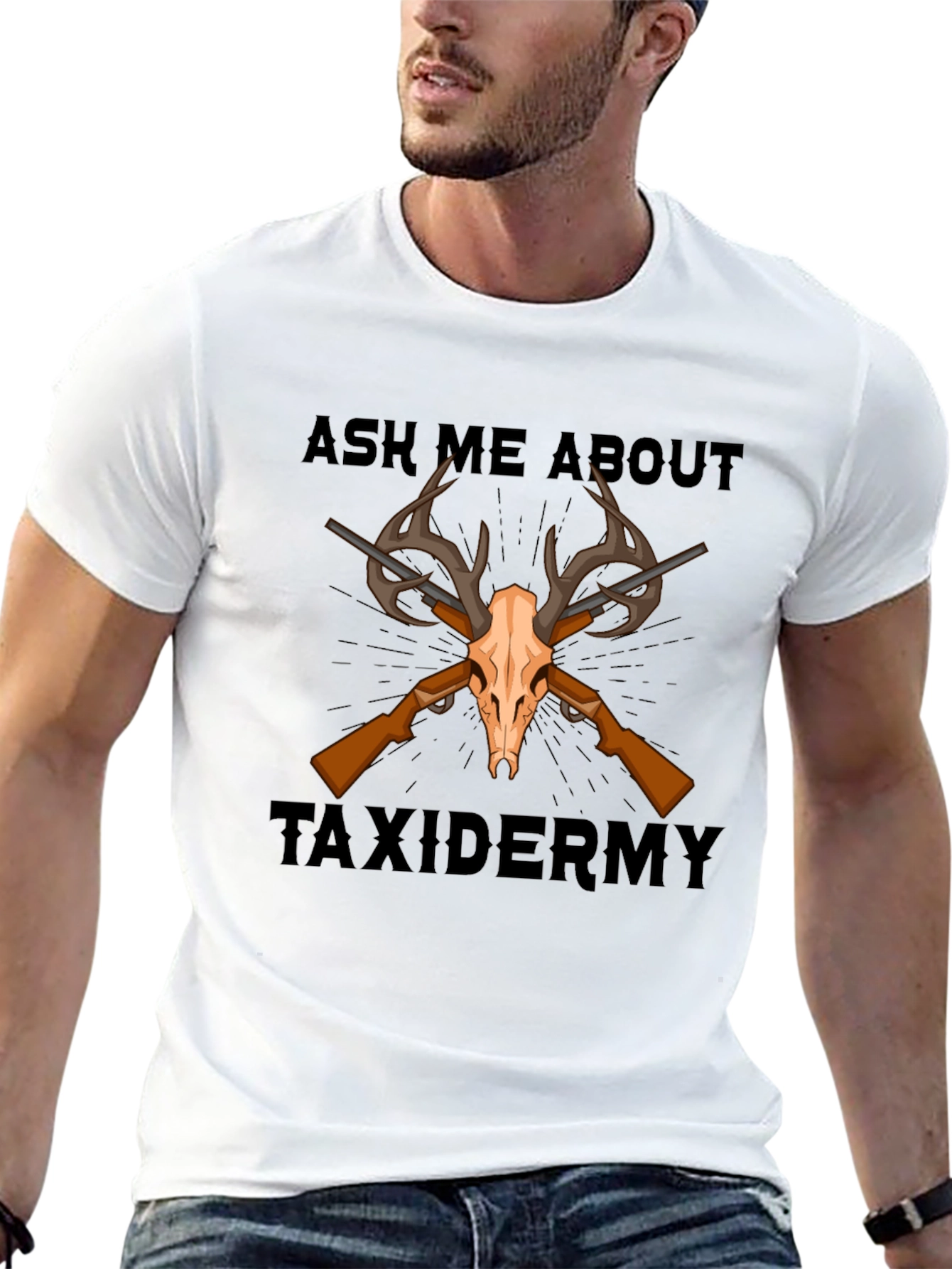 Taxidermy Skull and Rifle T-Shirt