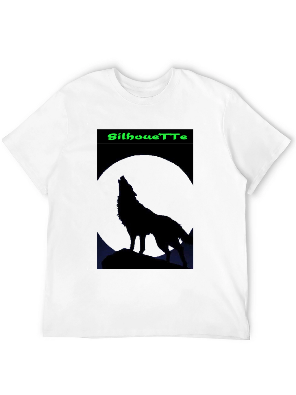 Silhouette Wolf Graphic T-Shirt - Mens Black Tee