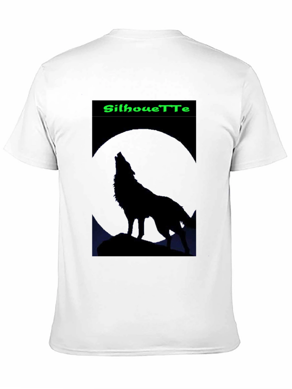 Silhouette Wolf Graphic T-Shirt - Mens Black Tee