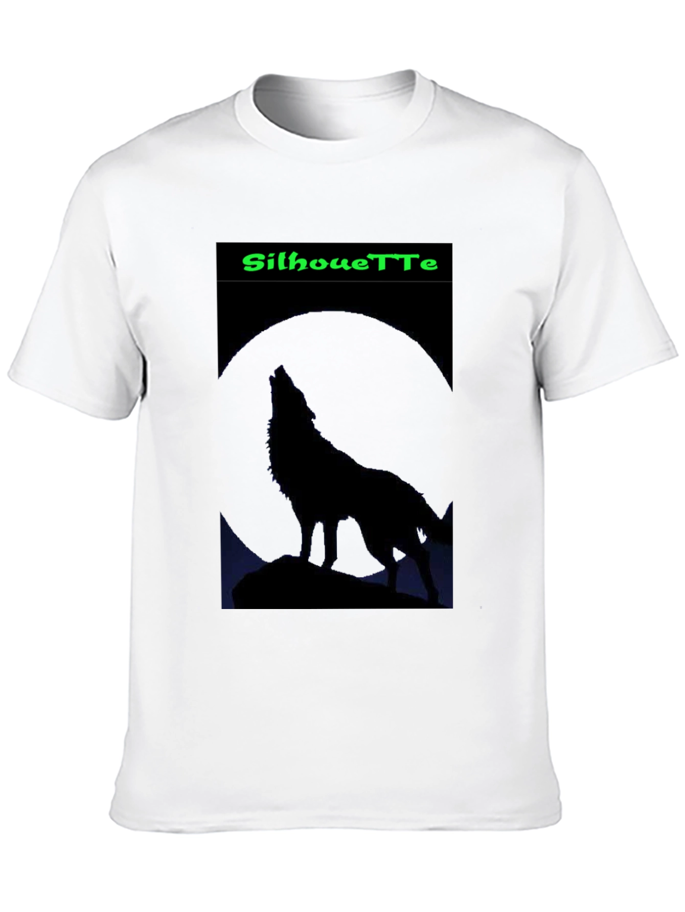 Silhouette Wolf Graphic T-Shirt - Mens Black Tee