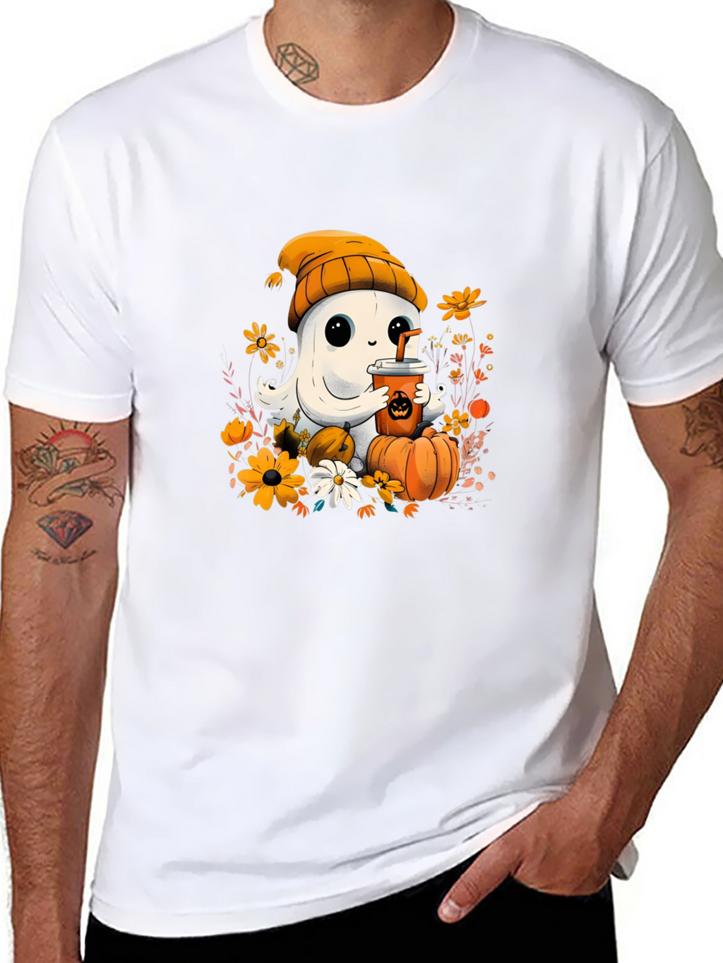 Cute Ghost Halloween Graphic Tee