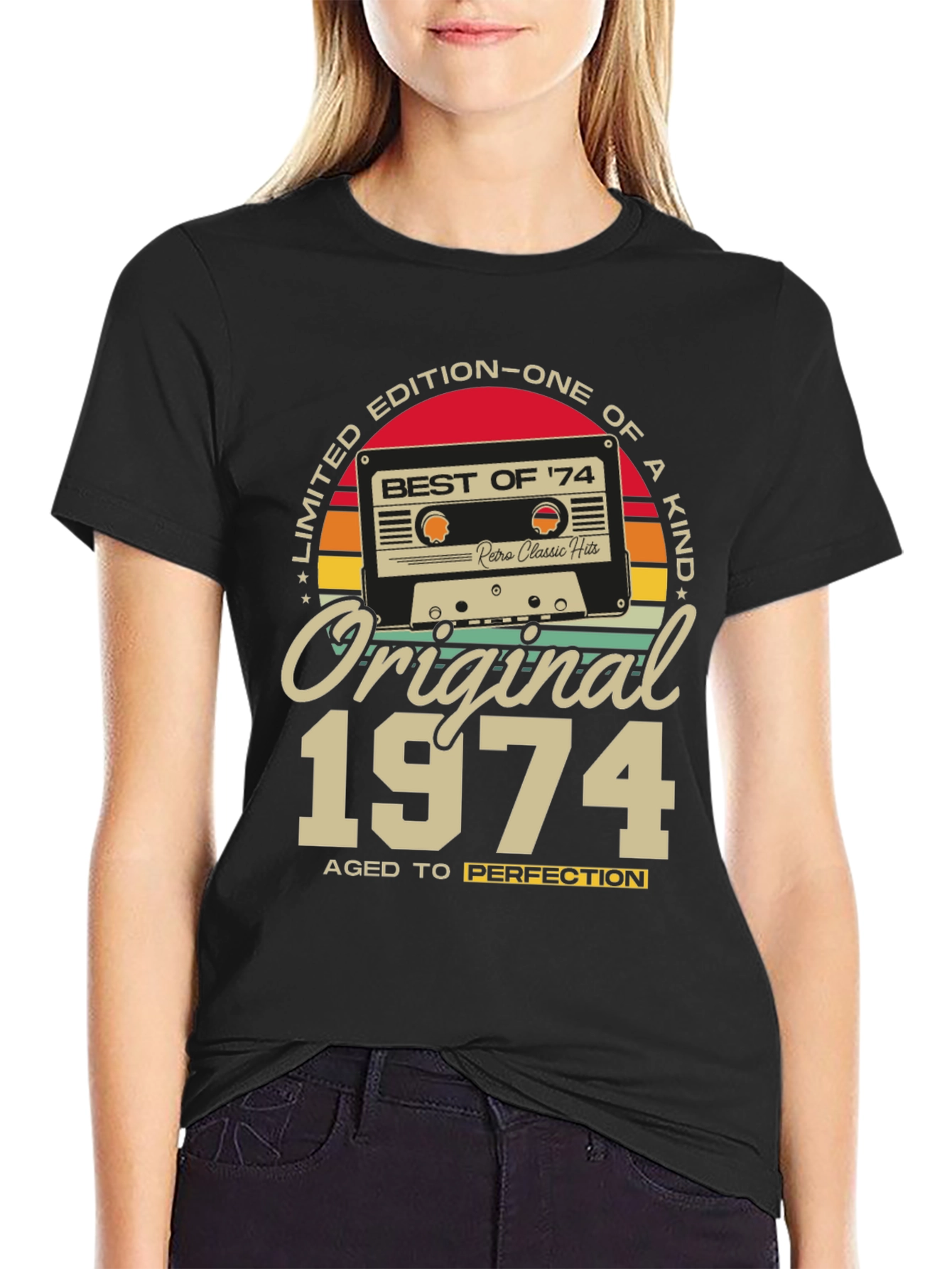 Original 1974 Aged to Perfection Graphic T-Shirt