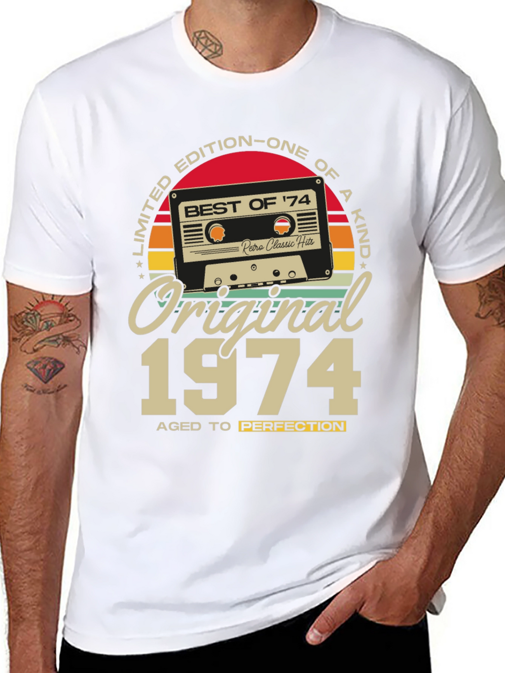 Original 1974 Aged to Perfection Graphic T-Shirt