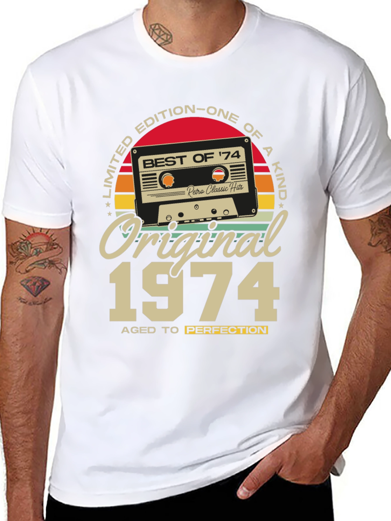 Original 1974 Aged to Perfection Graphic T-Shirt
