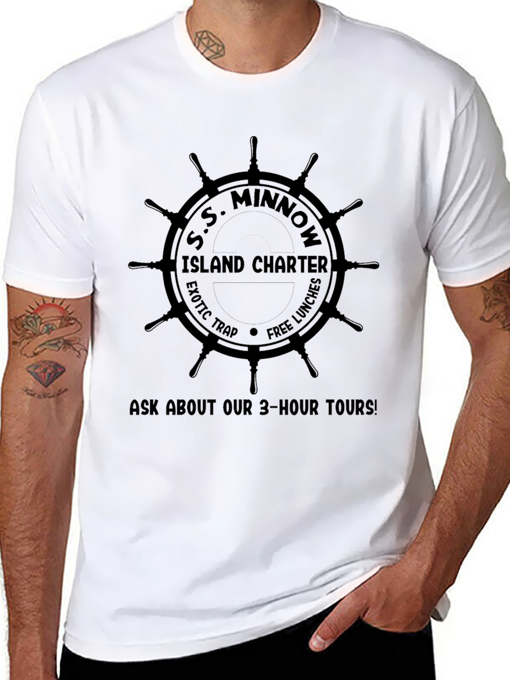 S.S. Minnow Island Charter Black T-Shirt