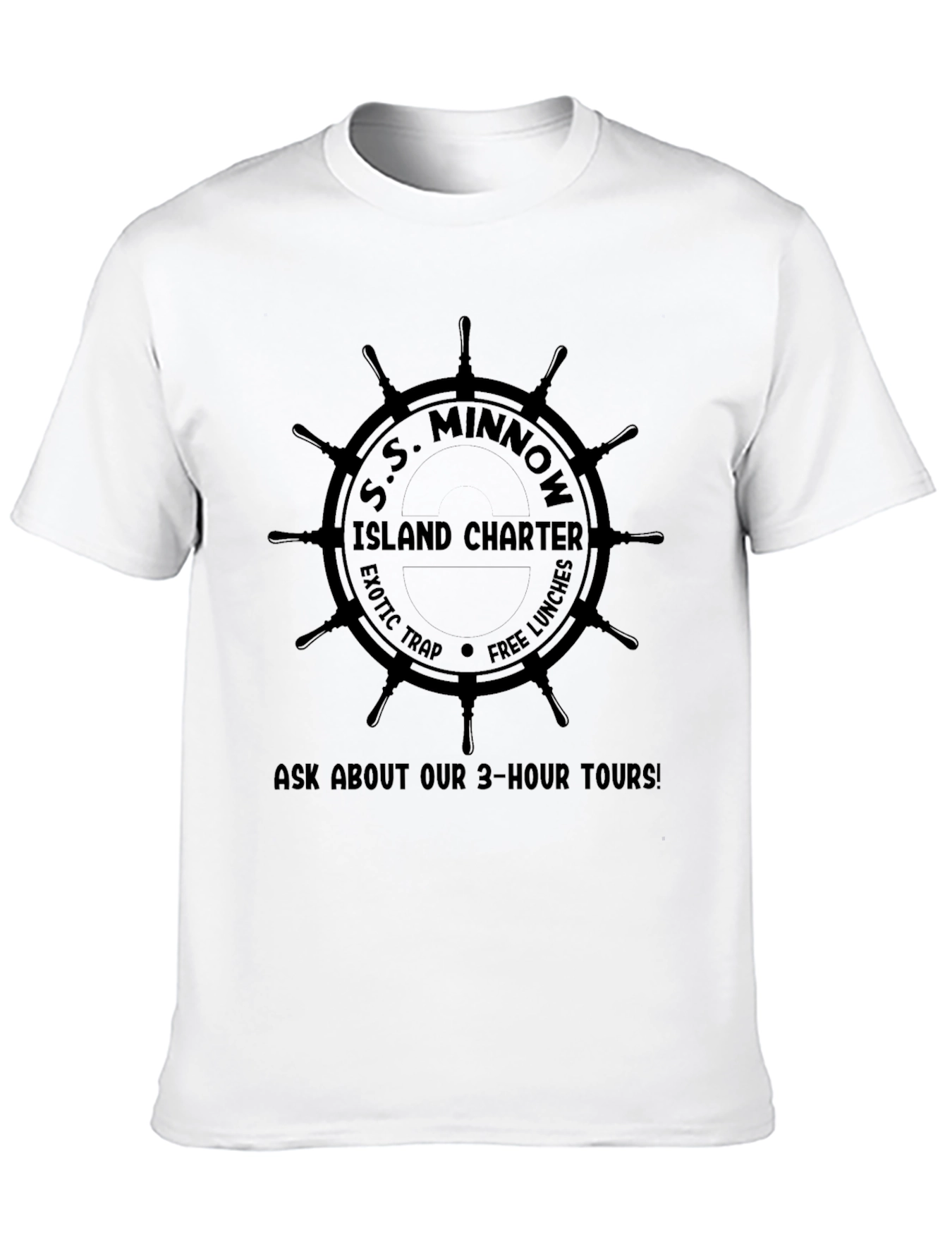 S.S. Minnow Island Charter Black T-Shirt
