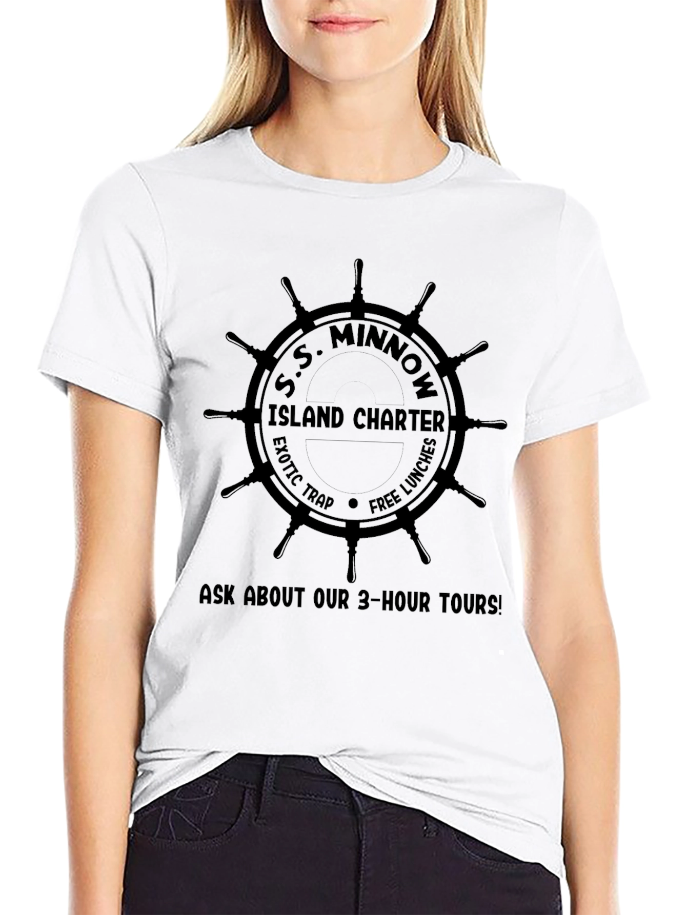 S.S. Minnow Island Charter Black T-Shirt