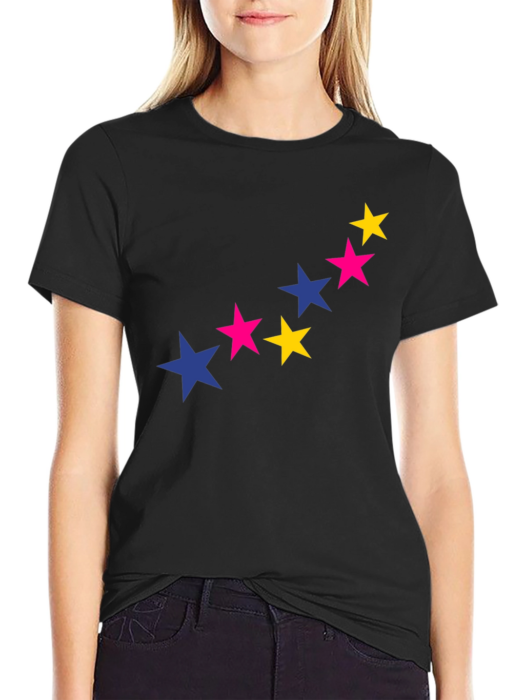 Starry Graphic Tee - Bold & Stylish Black T-Shirt