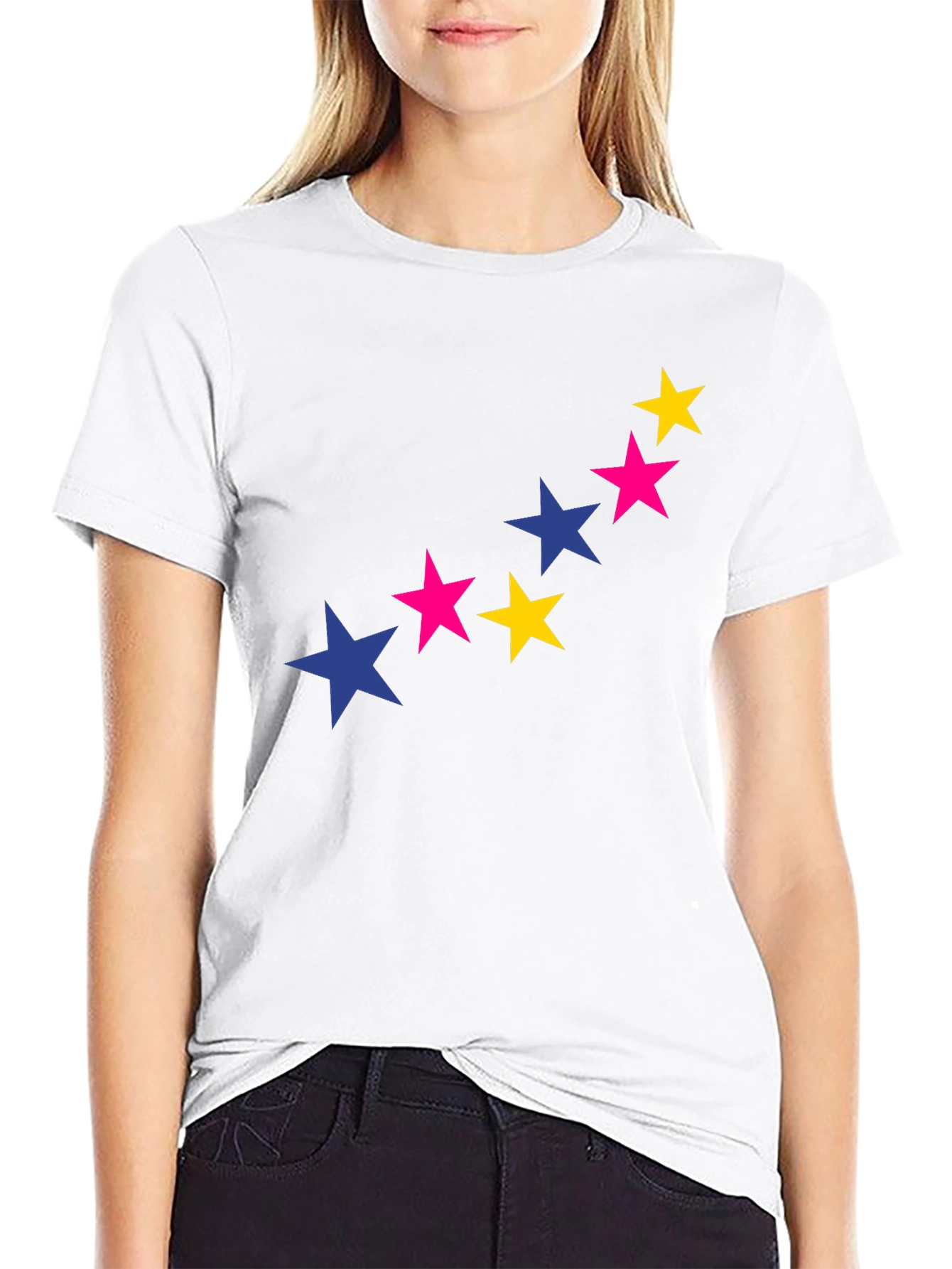 Starry Graphic Tee - Bold & Stylish Black T-Shirt