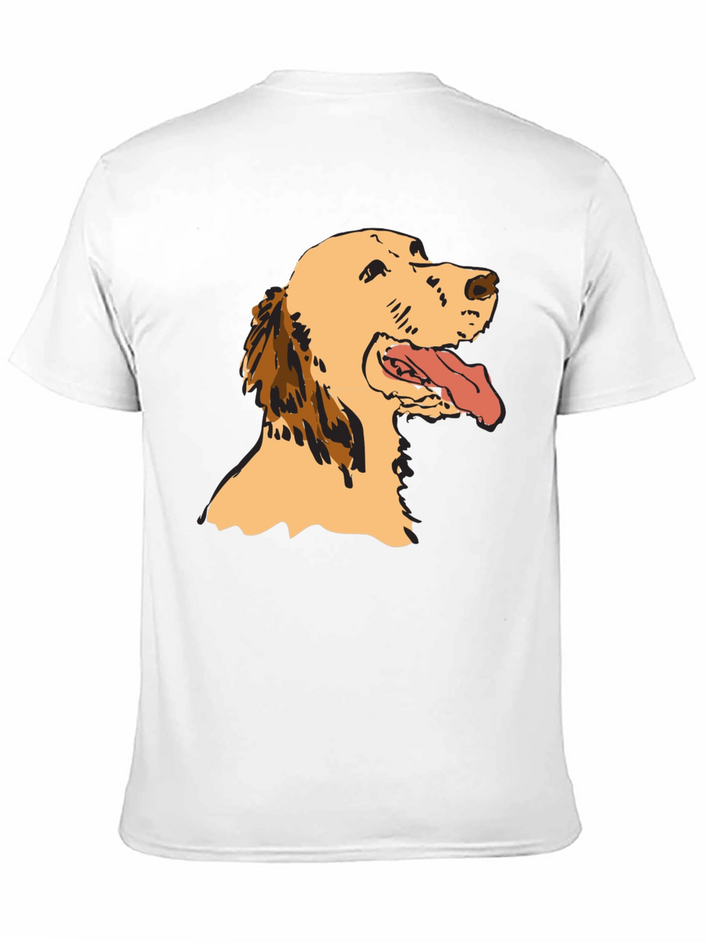 Dog Graphic Tee - Black Cotton T-Shirt