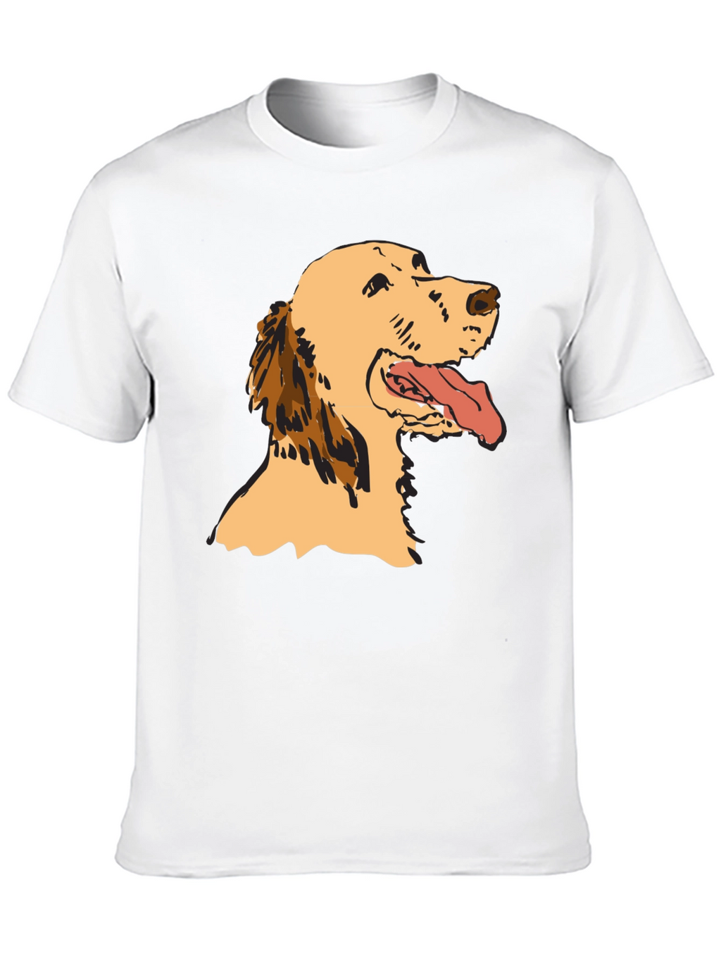 Dog Graphic Tee - Black Cotton T-Shirt