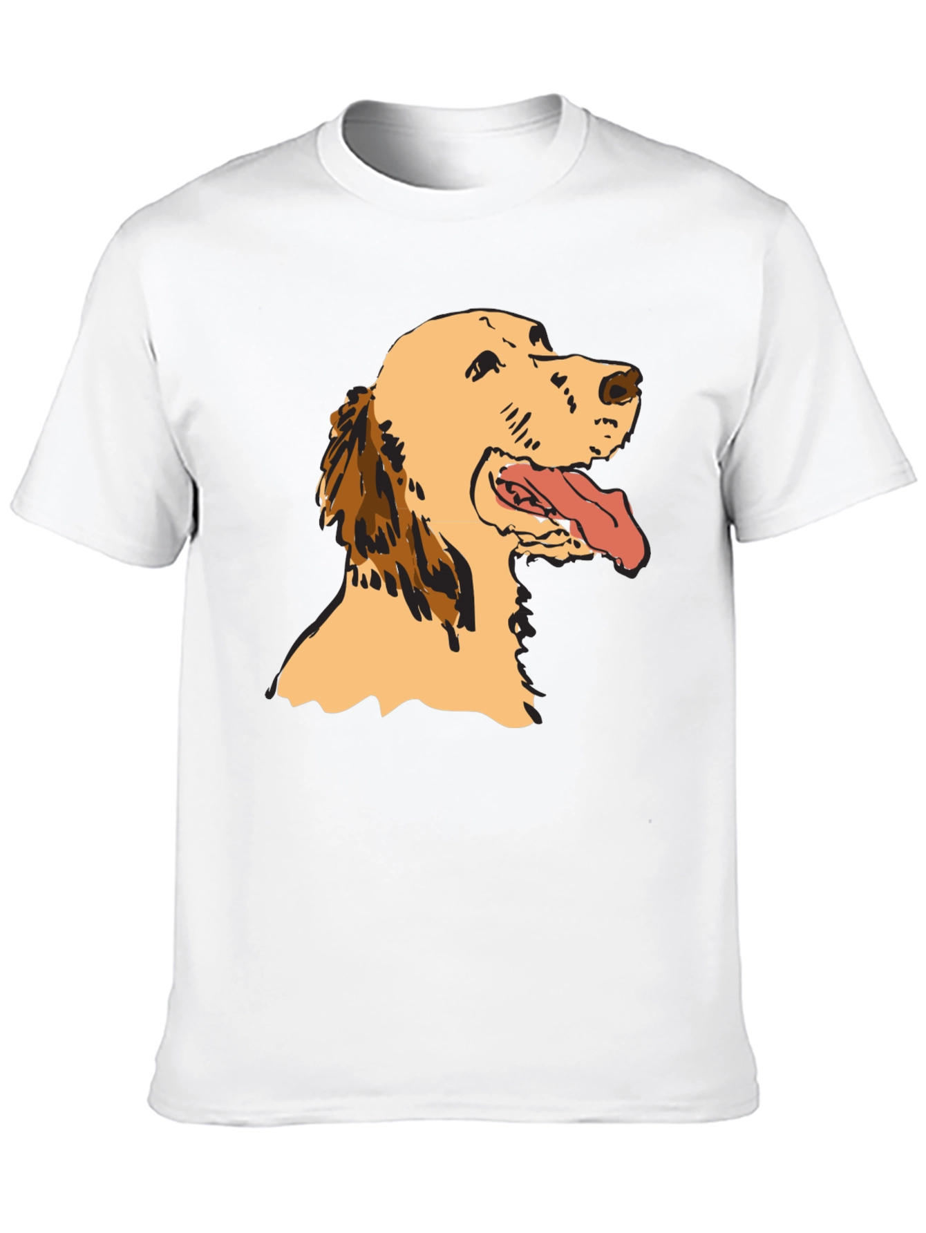 Dog Graphic Tee - Black Cotton T-Shirt