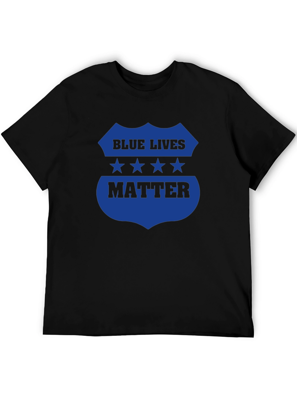 Blue Lives Matter Graphic Tee - Black