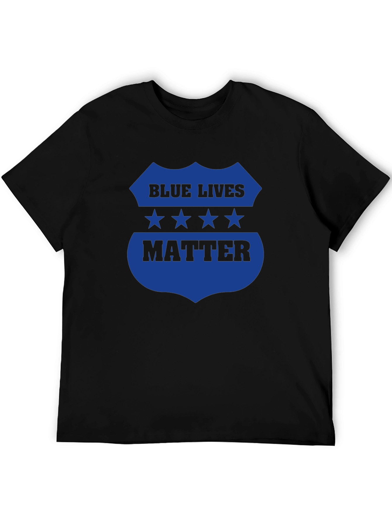 Blue Lives Matter Graphic Tee - Black