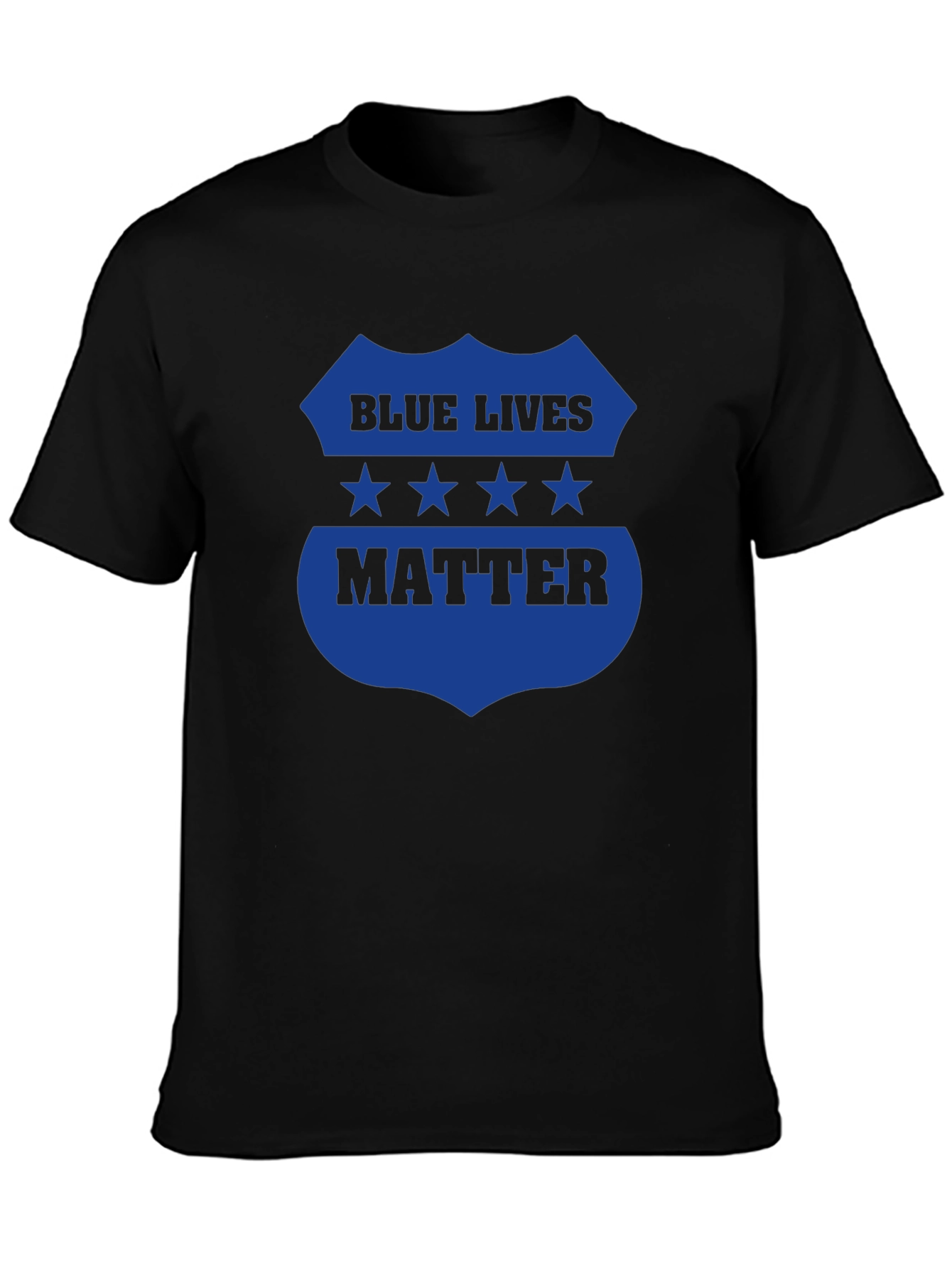 Blue Lives Matter Graphic Tee - Black