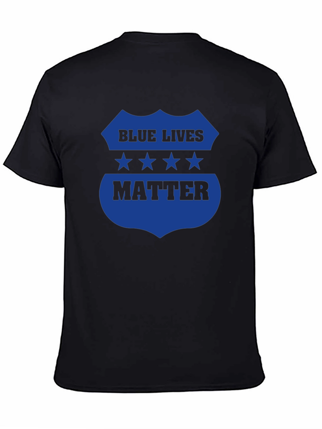 Blue Lives Matter Graphic Tee - Black