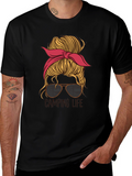 Camping Life Messy Bun T-Shirt