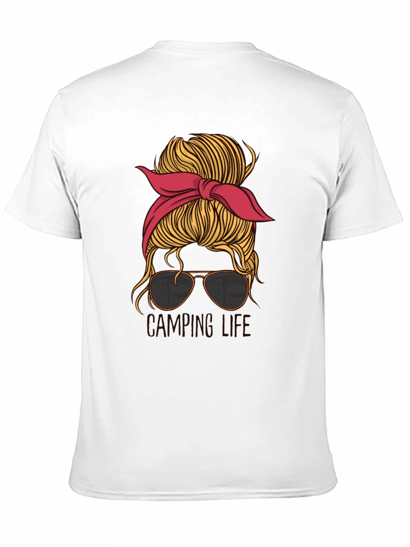 Camping Life Messy Bun T-Shirt