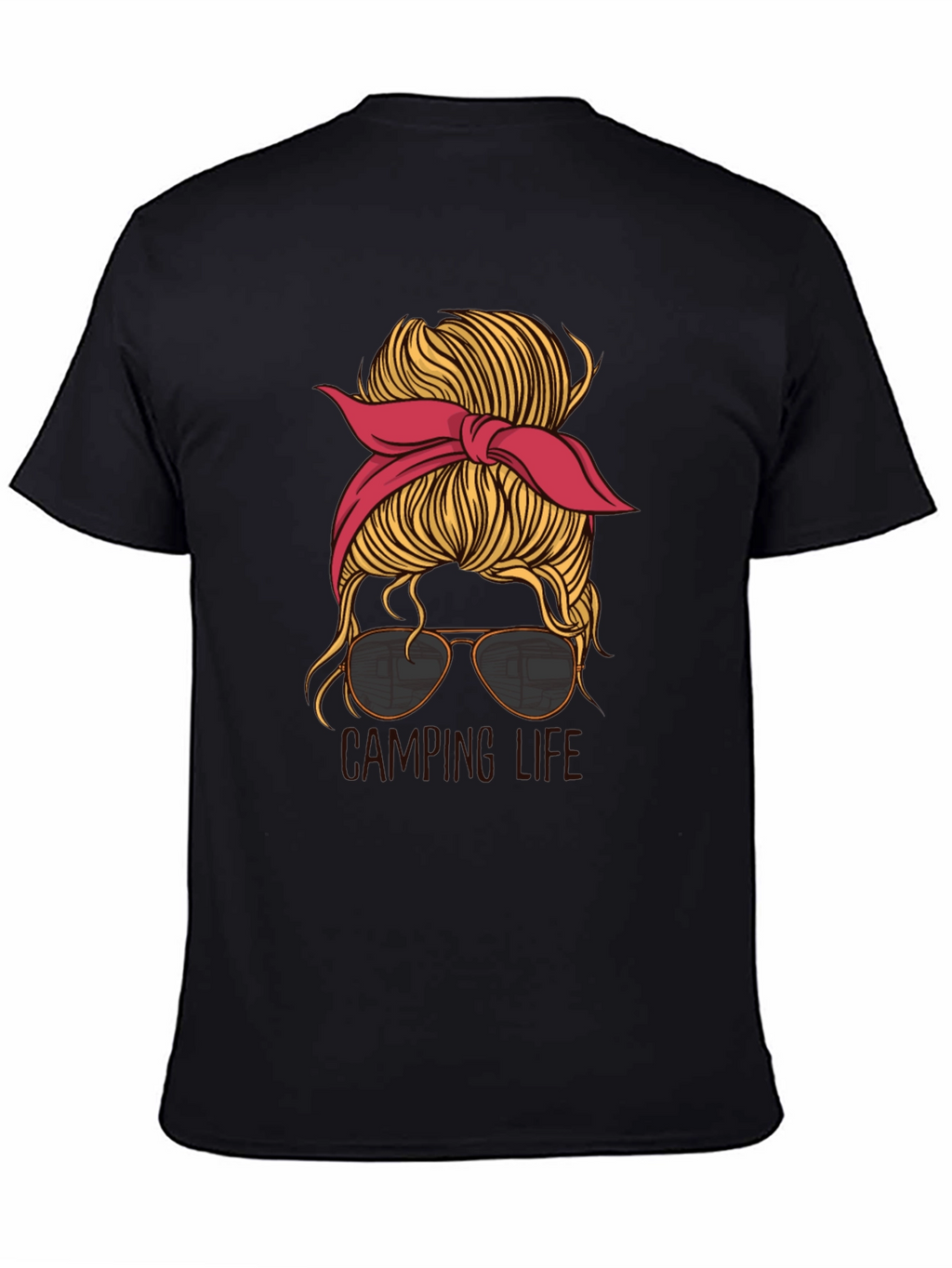 Camping Life Messy Bun T-Shirt