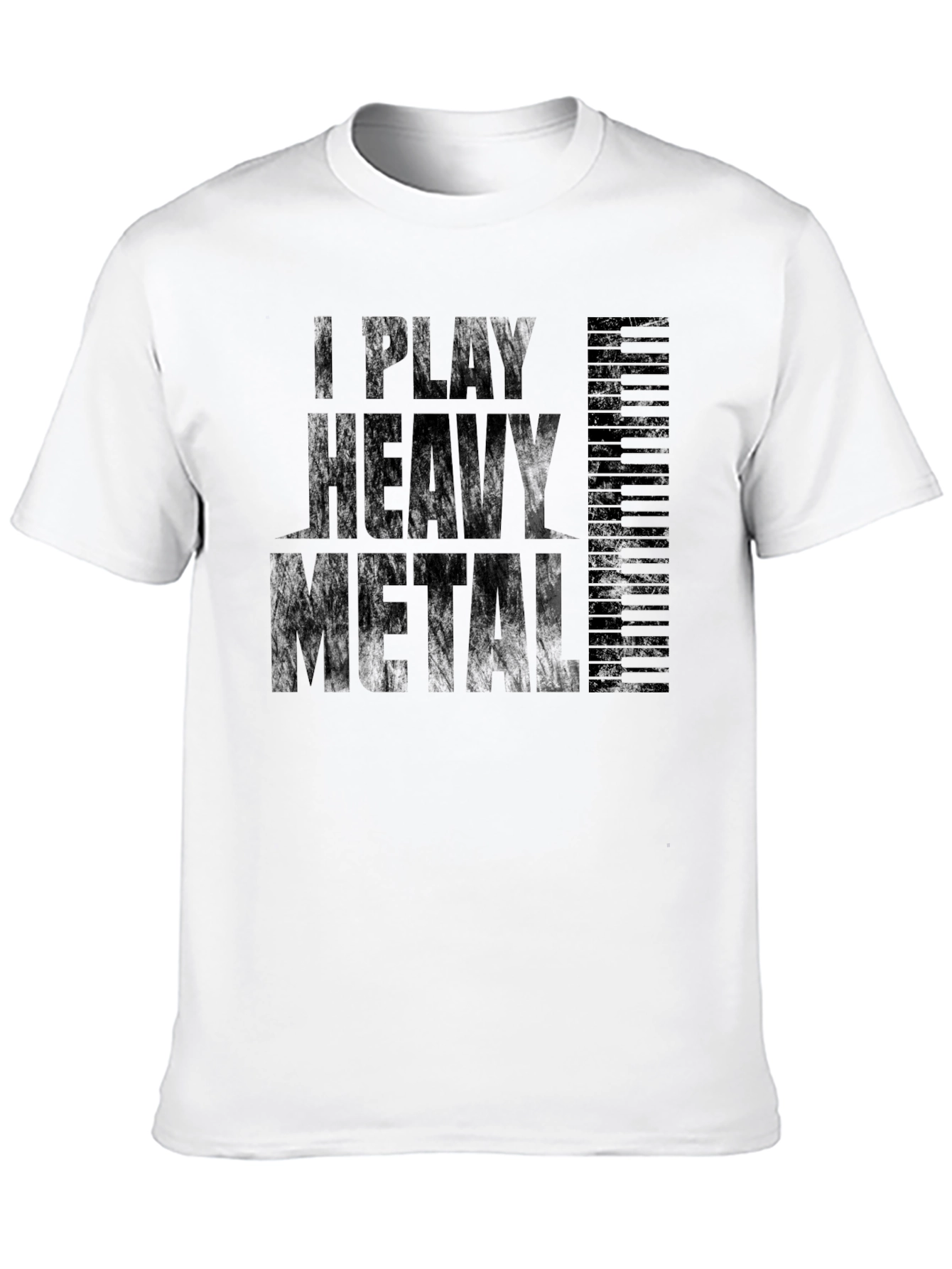 I Play Heavy Metal Piano T-Shirt Musician Tee