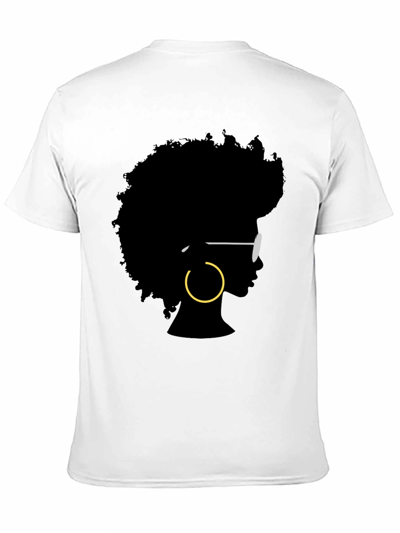Afro Silhouette Graphic Tee - Stylish Unisex T-Shirt