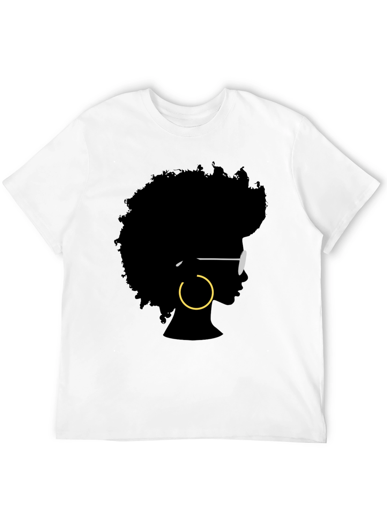 Afro Silhouette Graphic Tee - Stylish Unisex T-Shirt