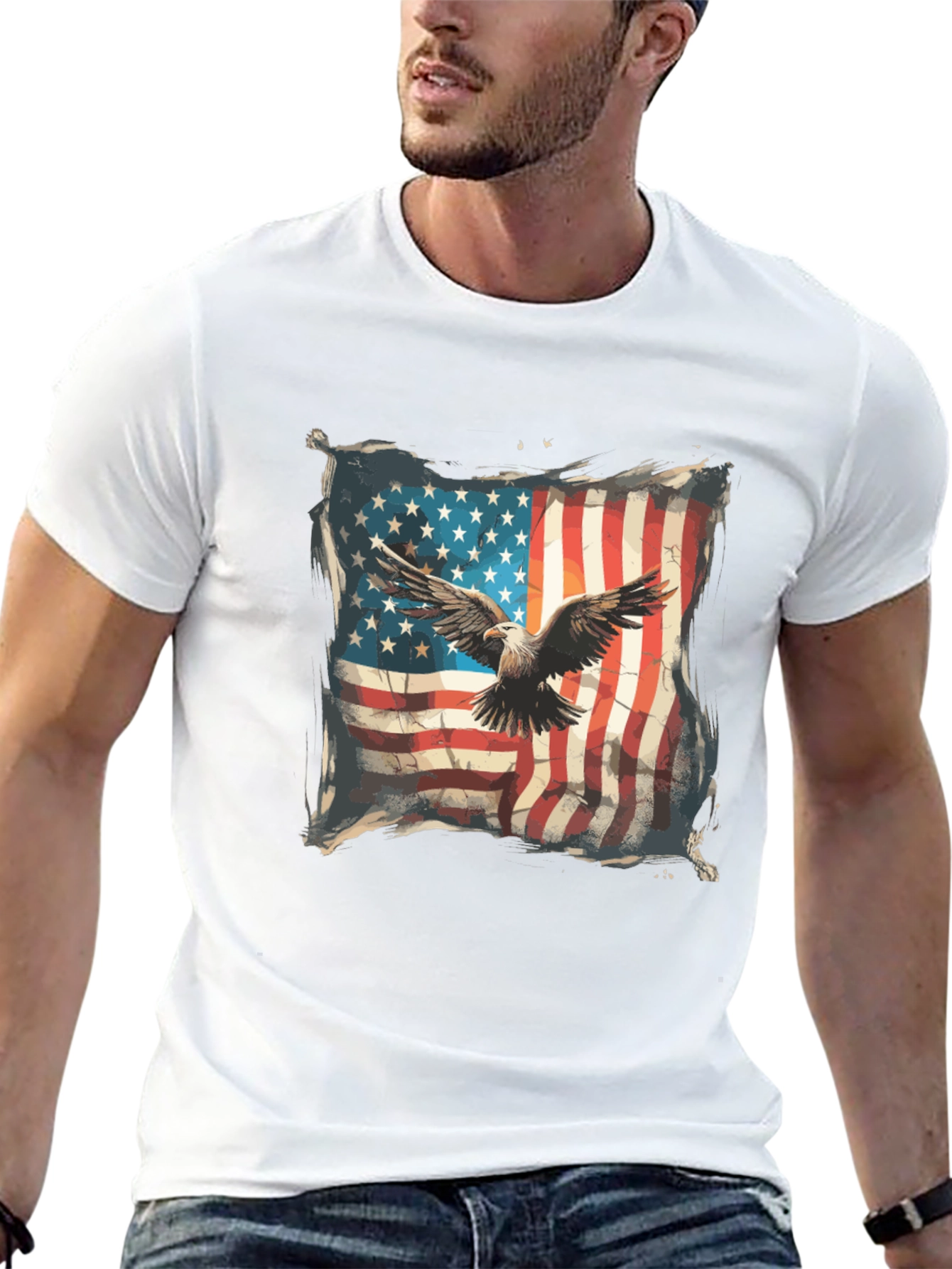 American Eagle Flag Graphic T-Shirt