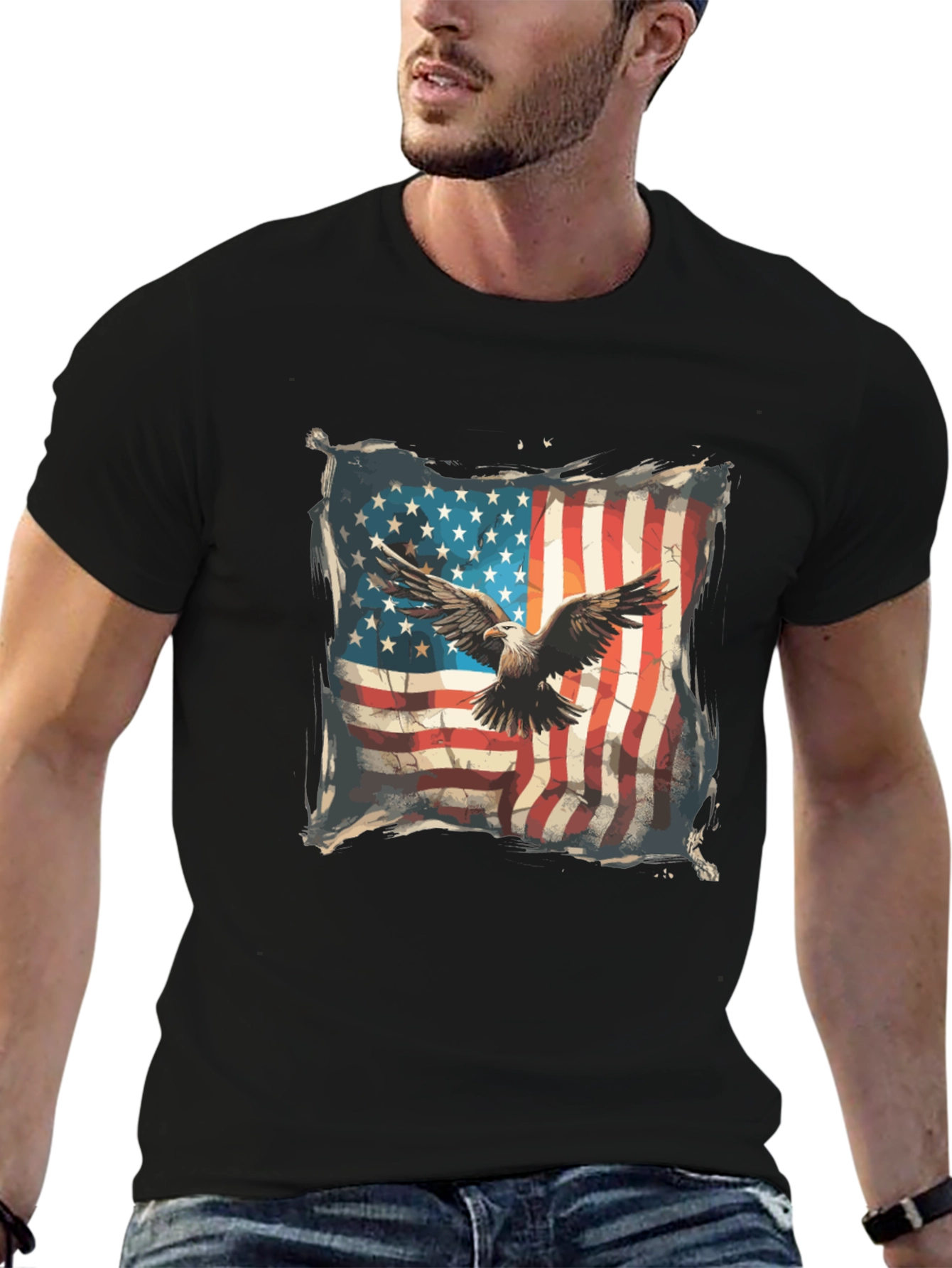 American Eagle Flag Graphic T-Shirt